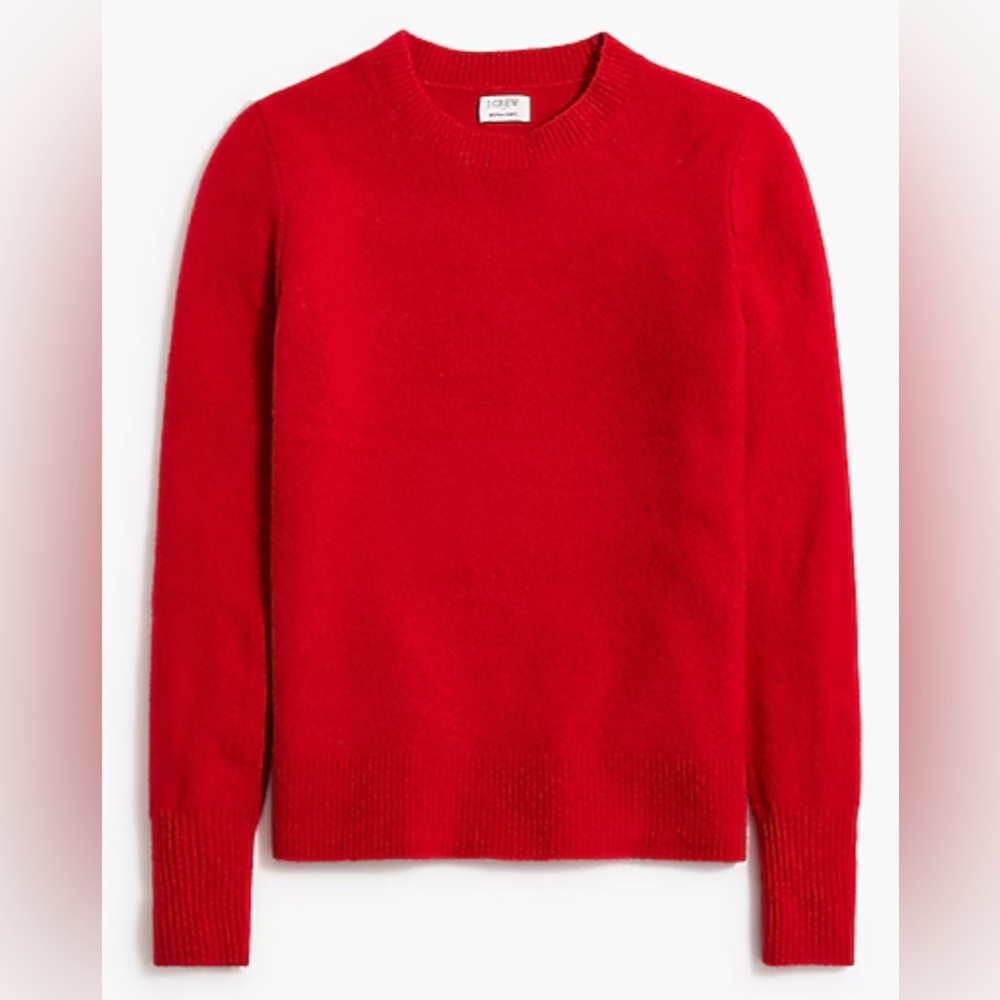 J Crew Crewneck sweater in extra-soft yarn in Classic Red